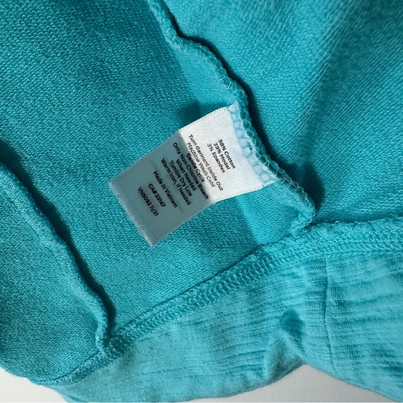 Talbots T by Talbots Cozy Crush Turquoise Full Zip UPF Jacket Medium Petite - Picture 6 of 6